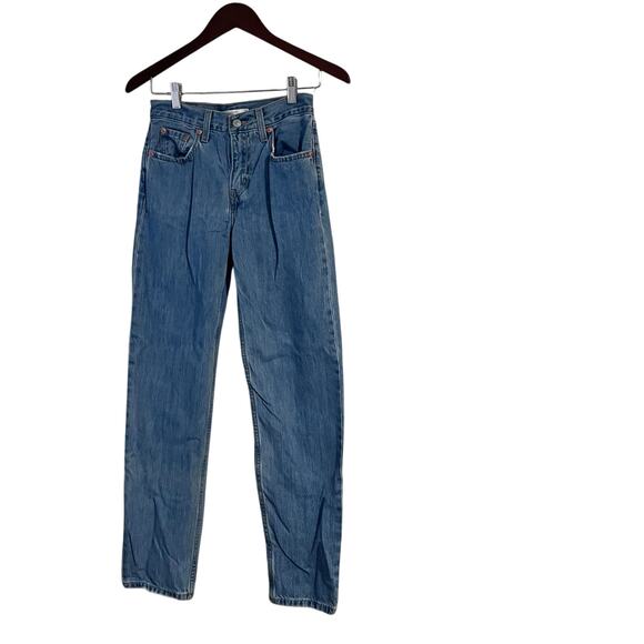 Levi’s Women’s Low Pro Straight Jeans Blue High Waist 25 Medium Wash - Picture 1 of 7